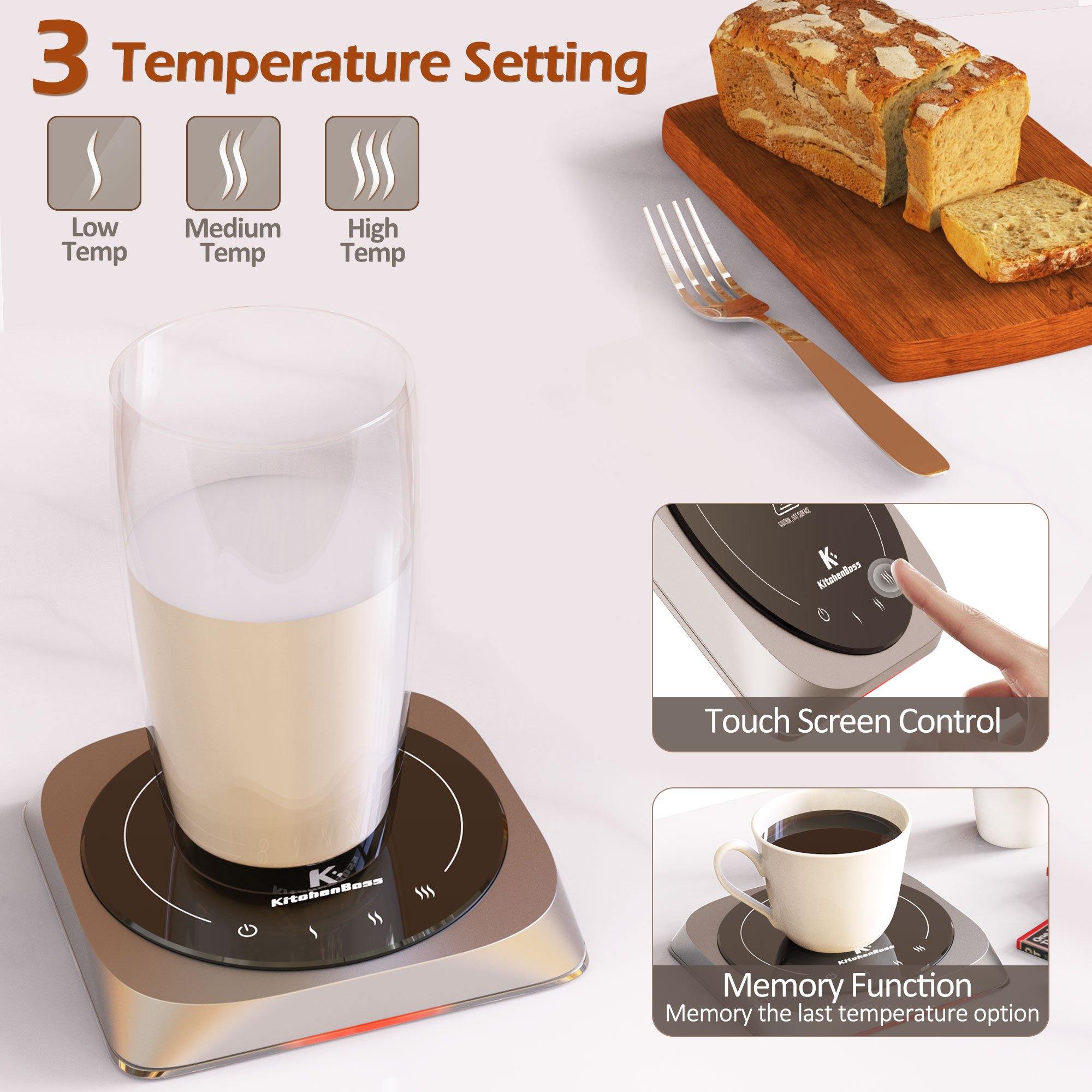 Kitchenboss mug warmer coffee heater plate 