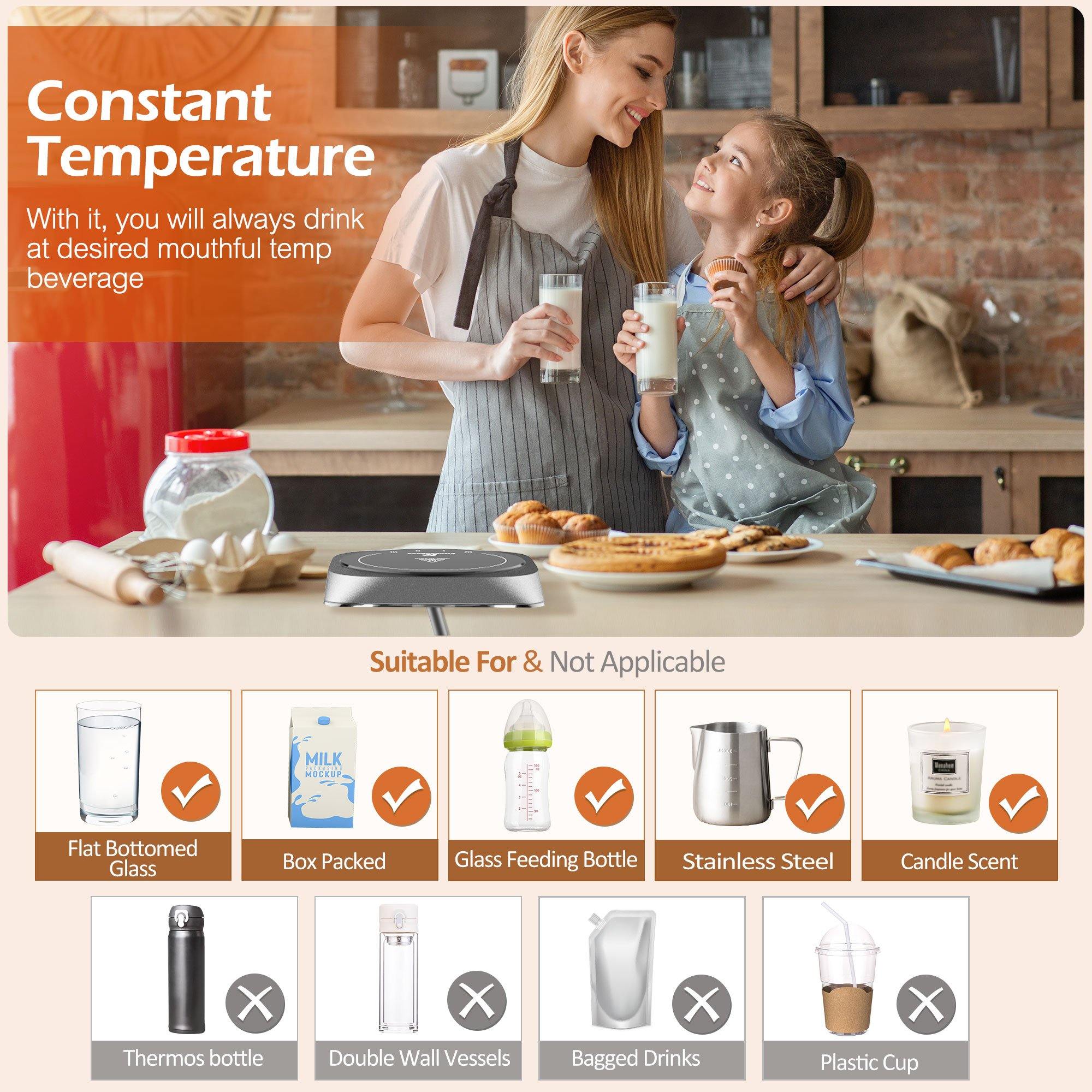 KitchenBoss Mug Warmer G132 Coffee Warmer Candle Heater Plate – Kitchenboss
